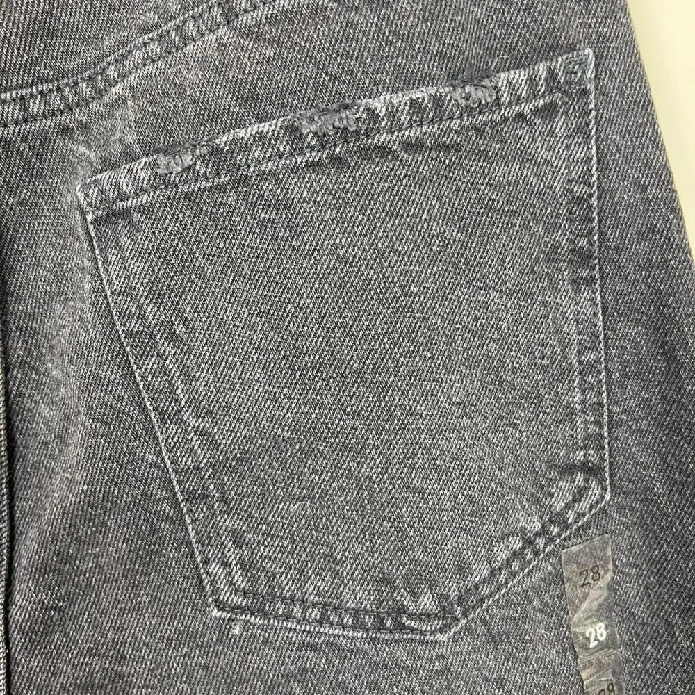 NEW PacSun Dad Jean Shorts Womens 28 Black High Rise Cut Off‎ Button Fly Denim